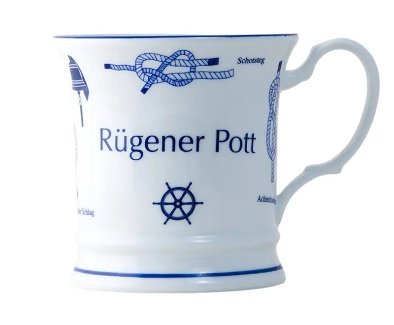 Porzellantasse, Knoten „Rügener Pott“ Kapitänstasse
