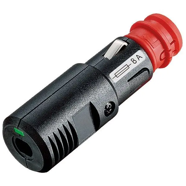 Pro Car Universalstecker 12/24 V – 8 A mit Sicherung und LED-Kontrollanzeige