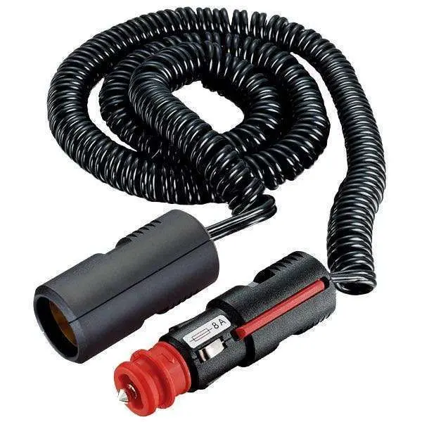 Pro Car Universalstecker 12/24 V mit Spiralkabel, Sicherung und Kupplung