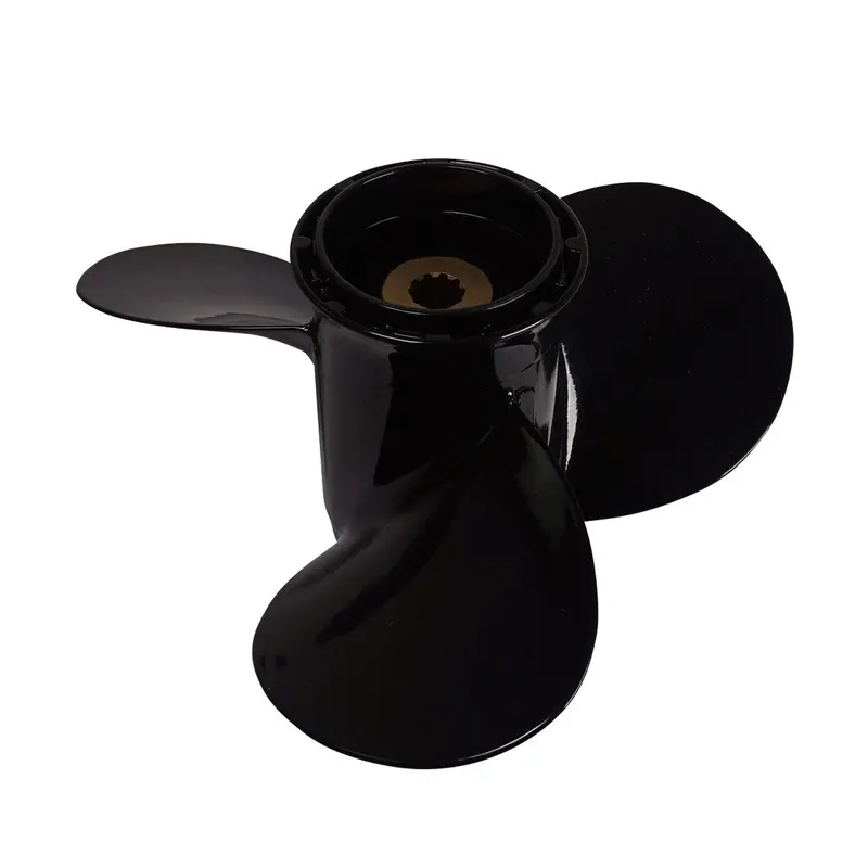 Propeller für Suzuki Außenborder 8 - 20 PS, 9 1/4" Durchmesser, 11" Steigung, mit 10 Zähnen, Aluminium schwarz lackiert