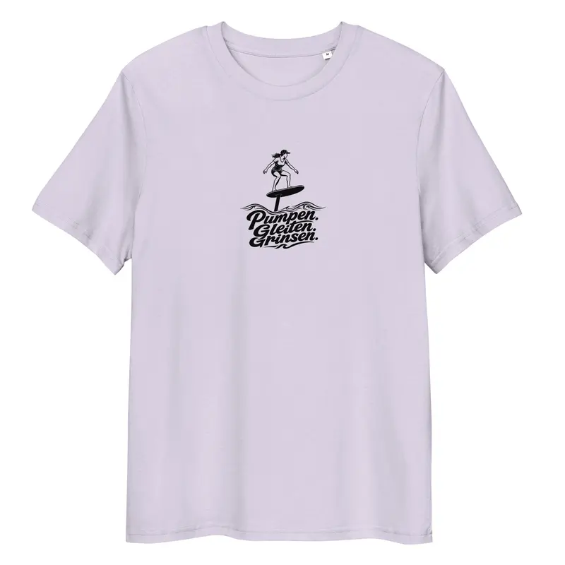 Pumpfoil-Pumpen. Gleiten Grinsen. Damen T-Shirt aus Bio-Baumwolle