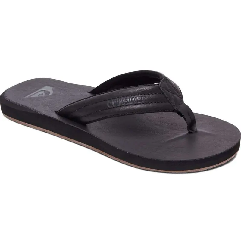 Quiksilver Carver Nubuck Zehenstegsandalen schwarz