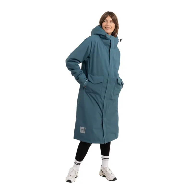 Red Evo Pro Slimline Damen Parka Windjacke deep teal