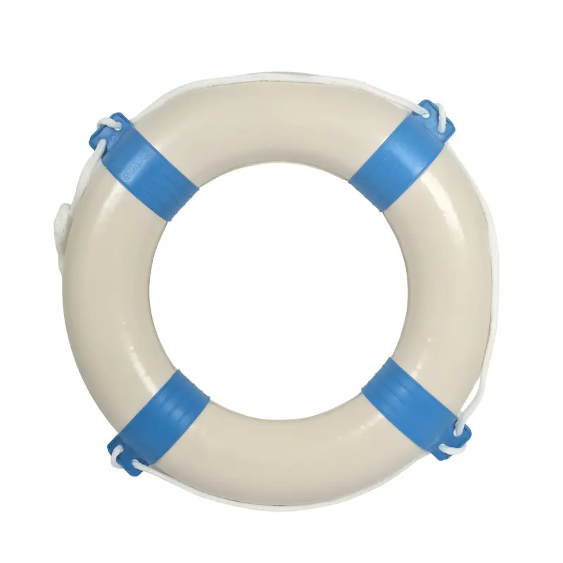 Rettungsring blau/weiß mit Sicherheitsleine 57cm Durchmesser – Robust und Zuverlässig