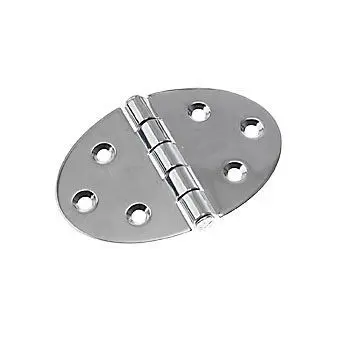 Roca Scharnier aus Edelstahl A4 – oval, 33,5 + 33,5 × 48 mm