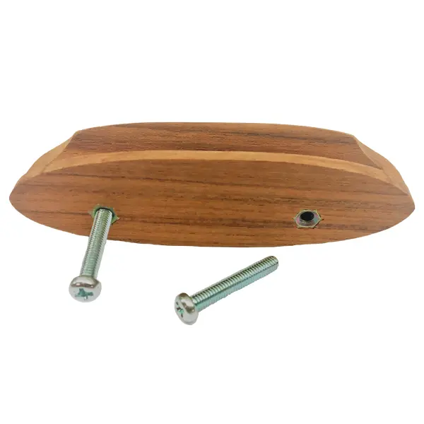 Roca Schubladengriff aus Teakholz zum Aufschrauben – 10er-Set, L = 102 mm