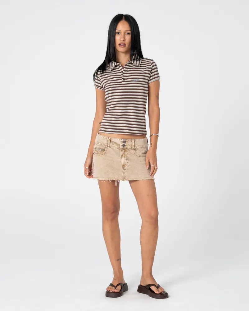 Roxxy Coffee Micro Mini Skirt