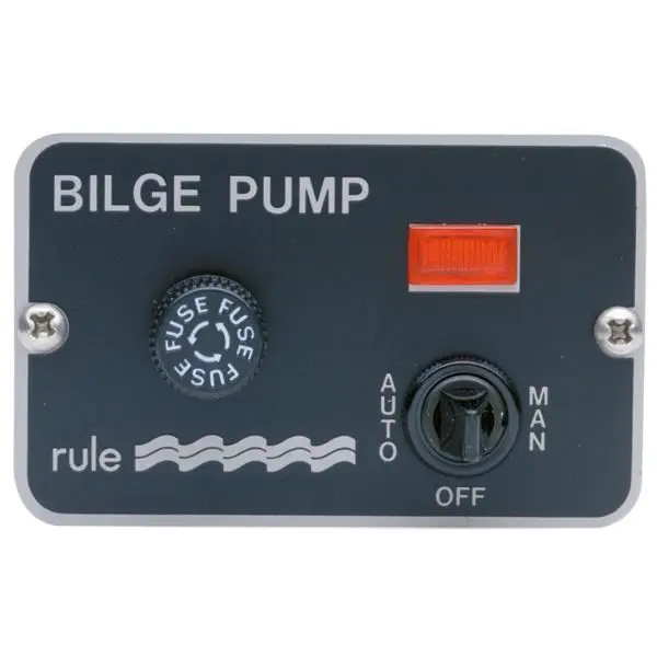 Rule Bilgenpumpen-Schalttafel – 3-Wege-Schalter, Kontrollleuchte & Sicherung, 24 V / 20 A