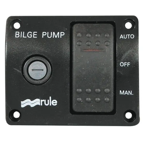 Rule Bilgepumpenschalter 12 V – 3-Wege-Schalter mit Sicherung