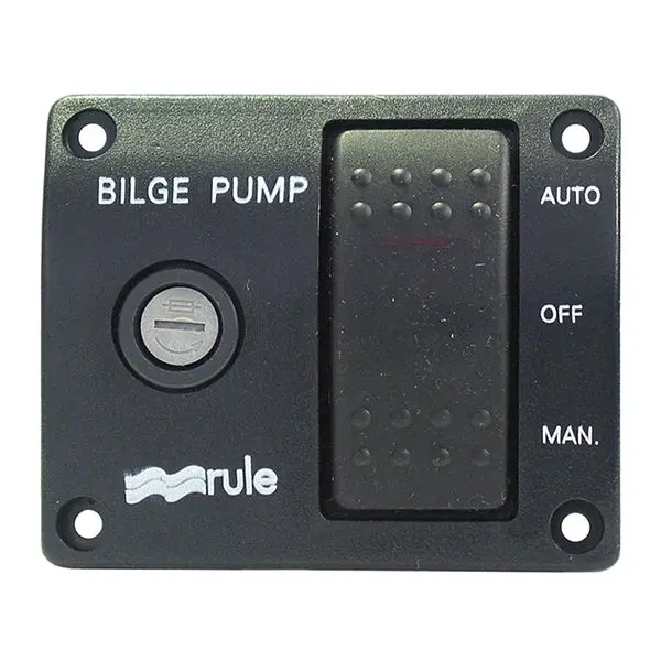 Rule Bilgepumpenschalter 24/32 V – 3-Wege-Schalter mit Sicherung