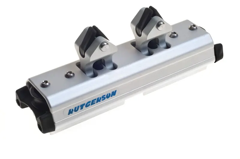 Rutgerson Großschot-Traveller doppelt mit Bügeln – harteloxiertes Aluminium mit Roll-Link-Lagern