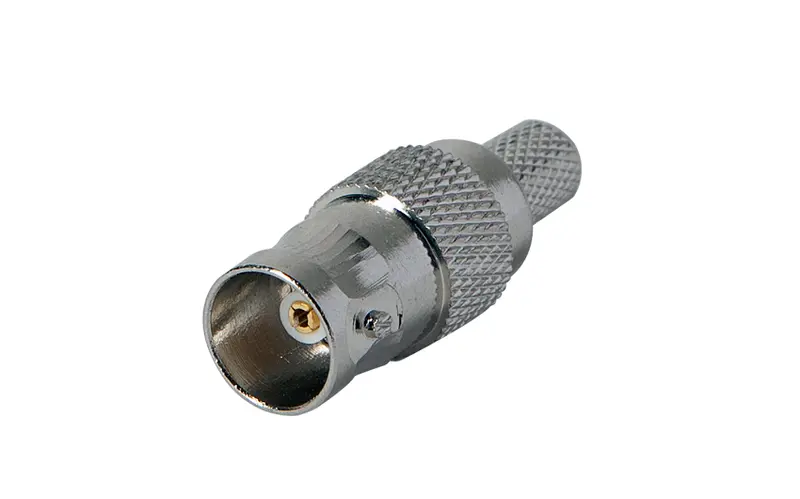 Scout BNC-Buchse für RG59-Kabel – zum Aufschrauben, vernickelt