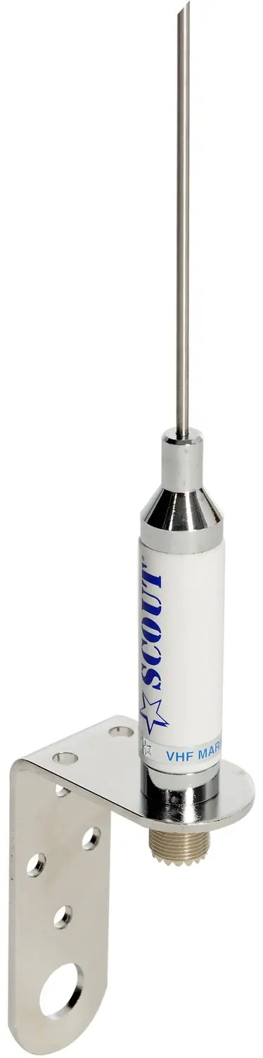 Scout KM-3A UKW-Seefunkantenne – 1-m-Edelstahlpeitsche mit Masthalter