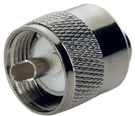 Scout PL-259 Stecker für RG-58 Koaxialkabel – vernickelter Schraubstecker