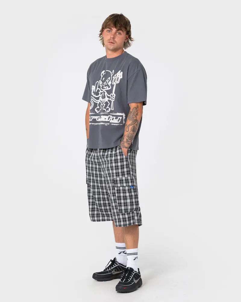 Screwdriva Plaid Cargo Short