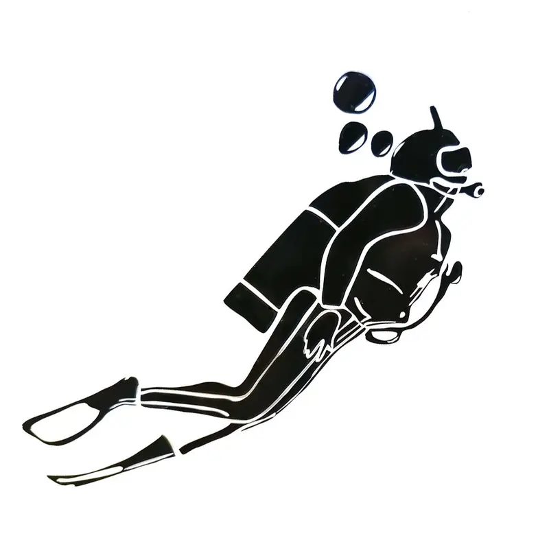 Scuba Diver Wall Sticker in 8x15cm