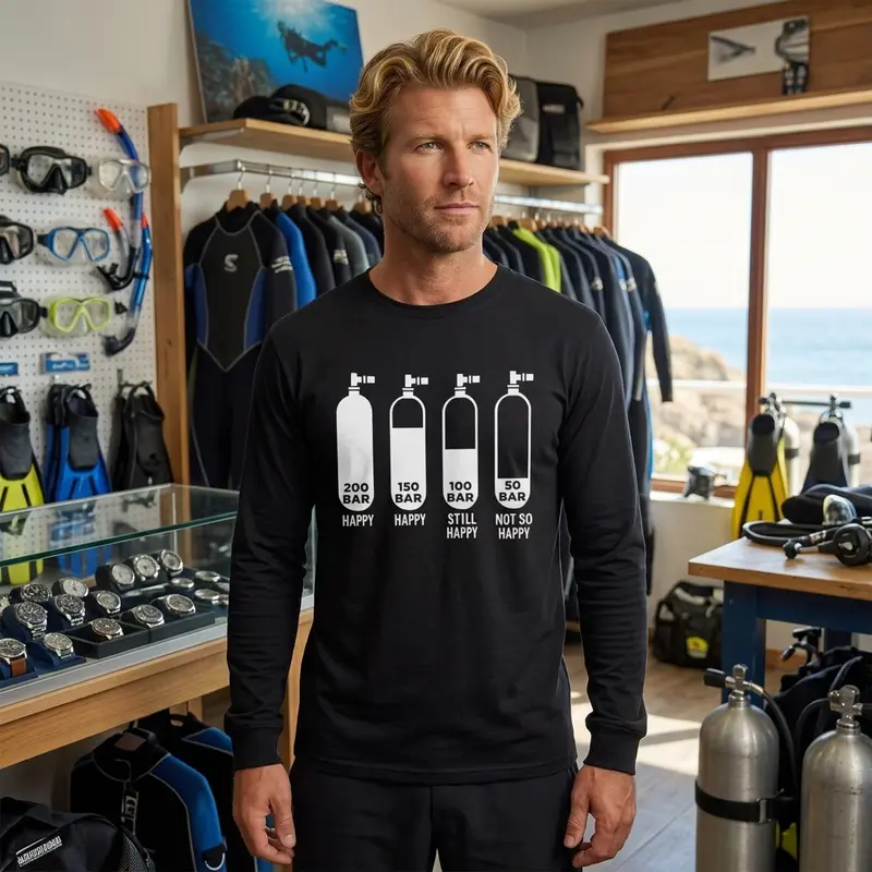 Scuba diving Sweatshirt for Men | Happy or not so happy?