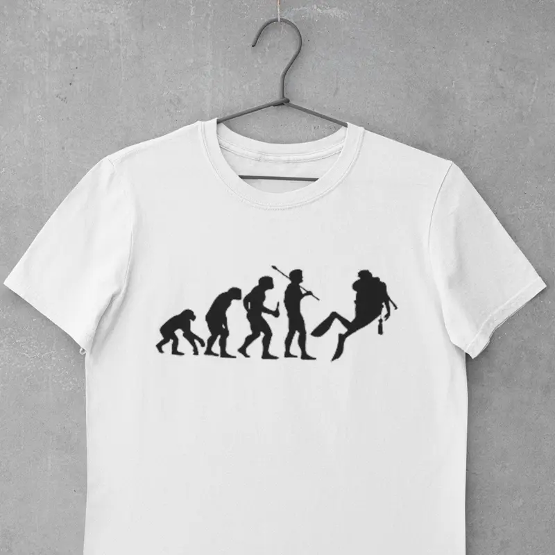 Scuba diving T-Shirt for Men | Human Evolution Scuba Diver