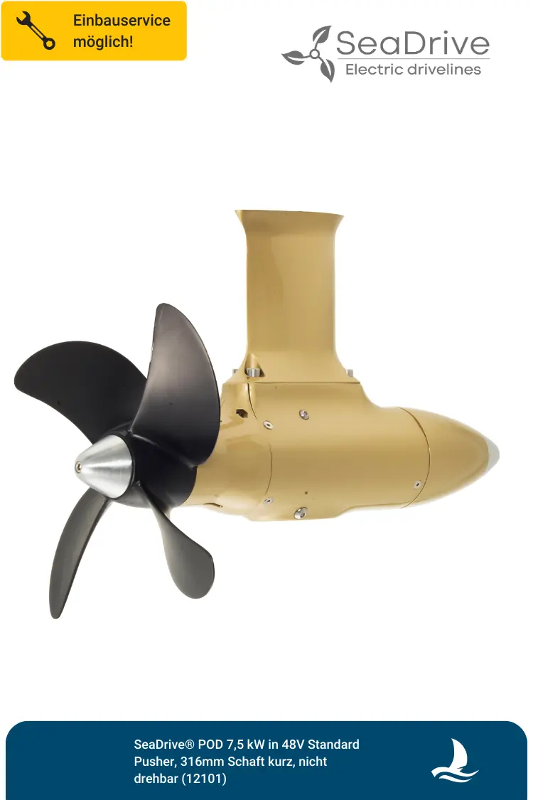 SeaDrive POD 10 kW 48V Pusher (Standard 356mm)
