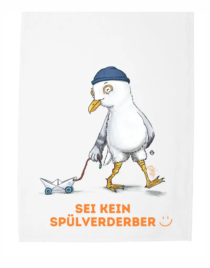 Sei kein Spülverderber Geschirrtuch Kinderkalle