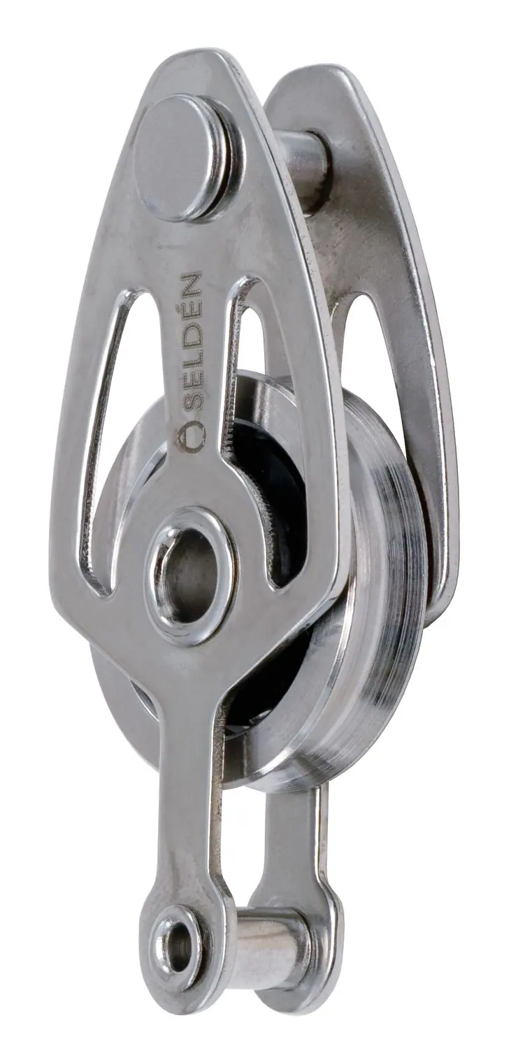 Seldén Kugellager-Block BBB25 – einscheibig, Hochlast, Edelstahl mit Bolzen und Unterbügel