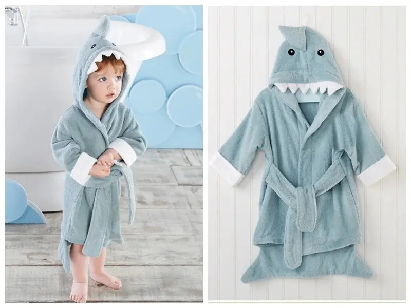 Shark Baby & Kids bathrobe - three colours