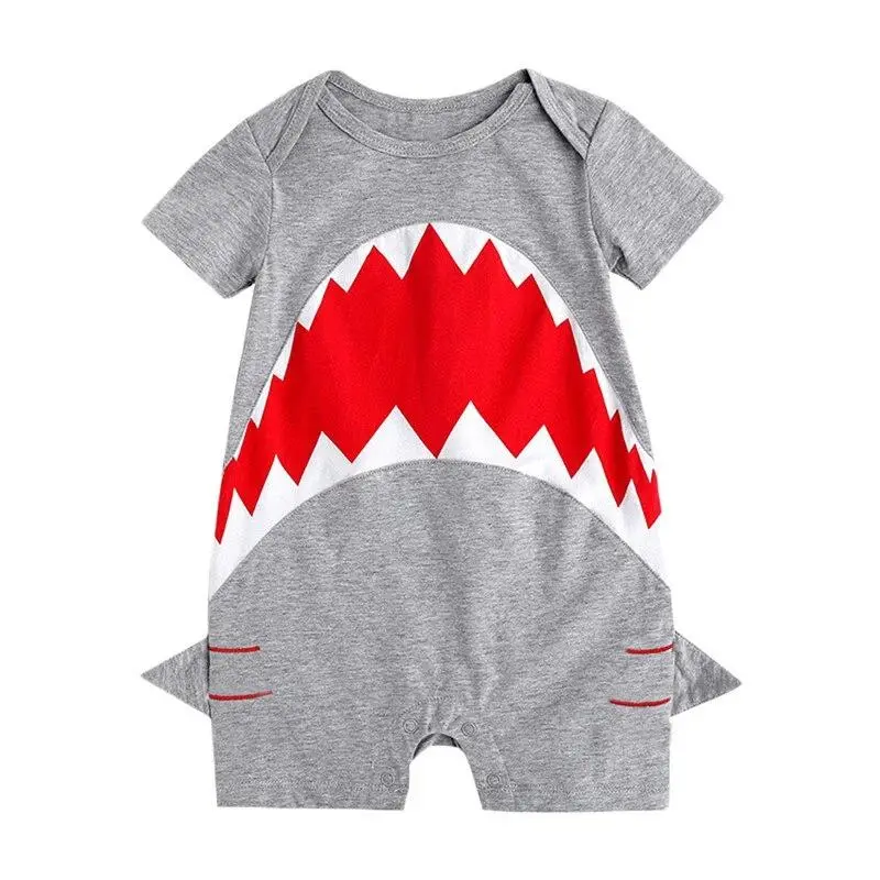Sharky Short Sleeve Baby Romper