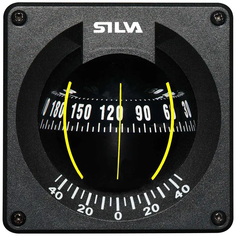 Silva Kompass 100B/H – kardanischer Schotteinbaukompass mit Beleuchtung
