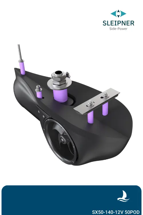 Sleipner® externes Bug/Heckstrahlruder SX50 POD 12V I bis 50mm Rumpfstärke (SX50/140-12V-50POD-2)