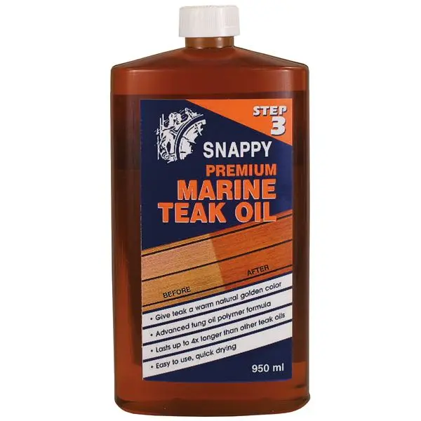 Snappy Teak Teak Oil – pflegendes Öl für Teakholz an Bord