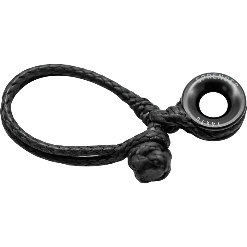 Softschäkel mit Rundkausche, doppelt, schwarz
