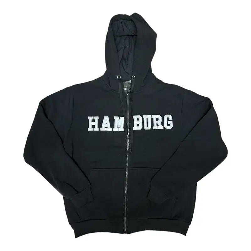 SOUVENIR ZIP HOODIE HAMBURG BLACK