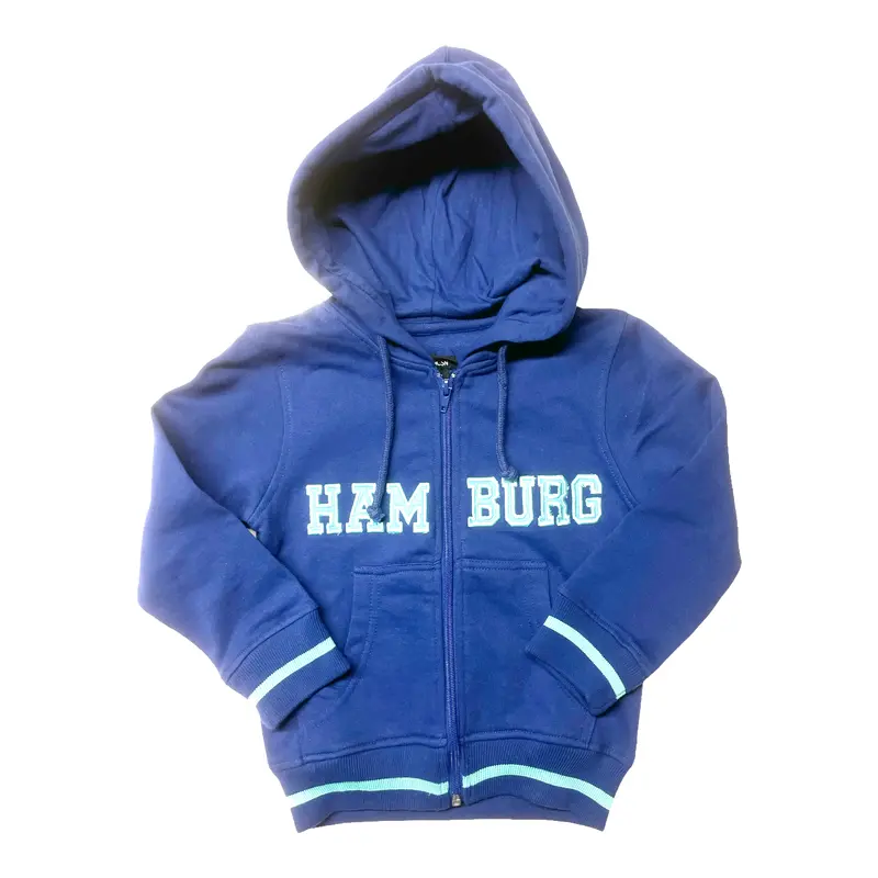 SOUVENIR ZIP HOODIE KIDS HAMBURG BLUE