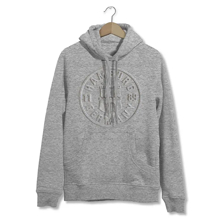 SOUVENIRWORLD HOODIE EMBOSSED HH HEATHER GREY
