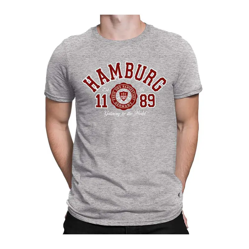 SOUVENIRWORLD TEE COLLEGE BLOCK HH HEATHER GREY