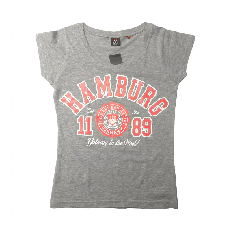 SOUVENIRWORLD TEE GIRLY COLLEGE BLOCK GREY