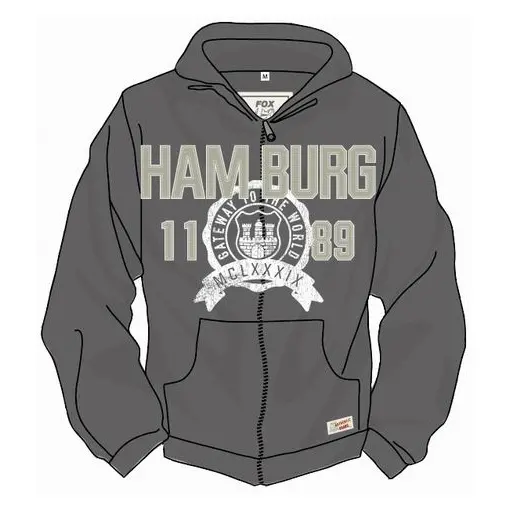 SOUVENIRWORLD ZIP HOODIE HH ANTHRACITE