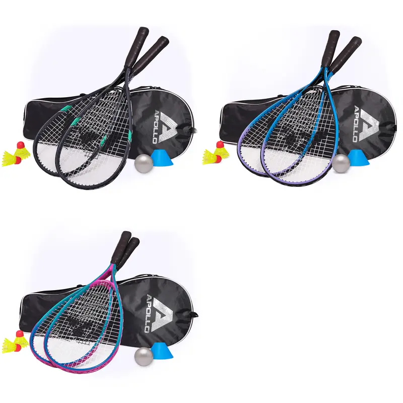 Speed Badminton Set - inkl. Tasche, 2x Schläger, Bälle