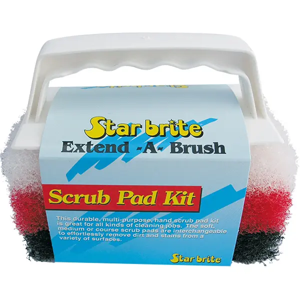 Star Brite Handschrubber Kit – Schrubberpad-Set fein, mittel & grob