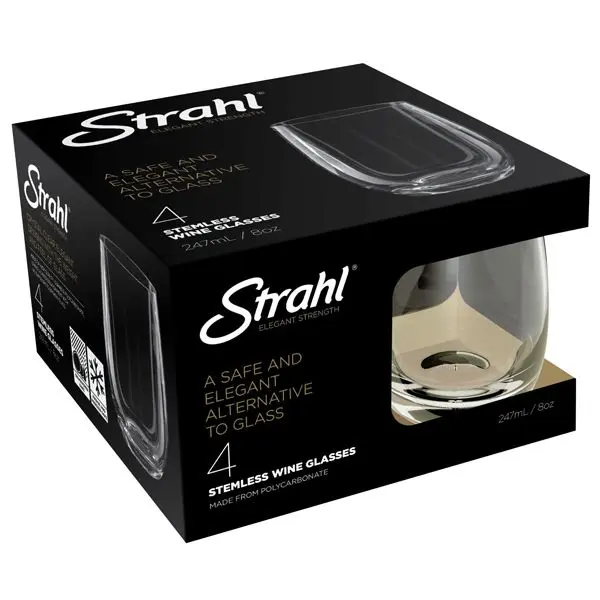 Strahl Weinglas aus Polykarbonat – bruchsicher, 247 ml, 4er-Set