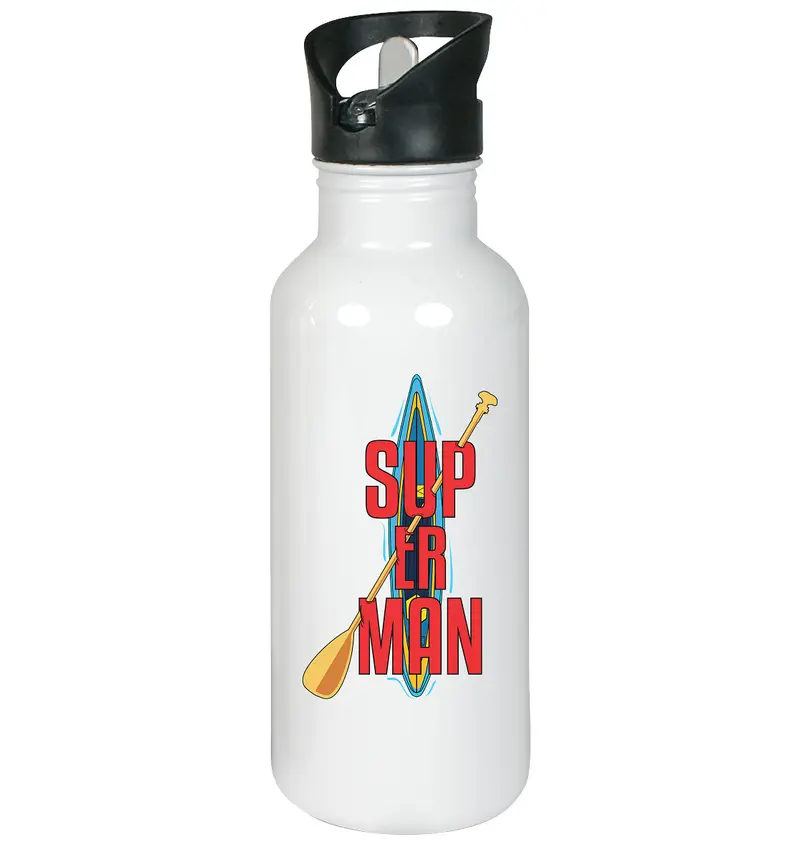 SUP ER MAN - Edelstahl-Trinkflasche