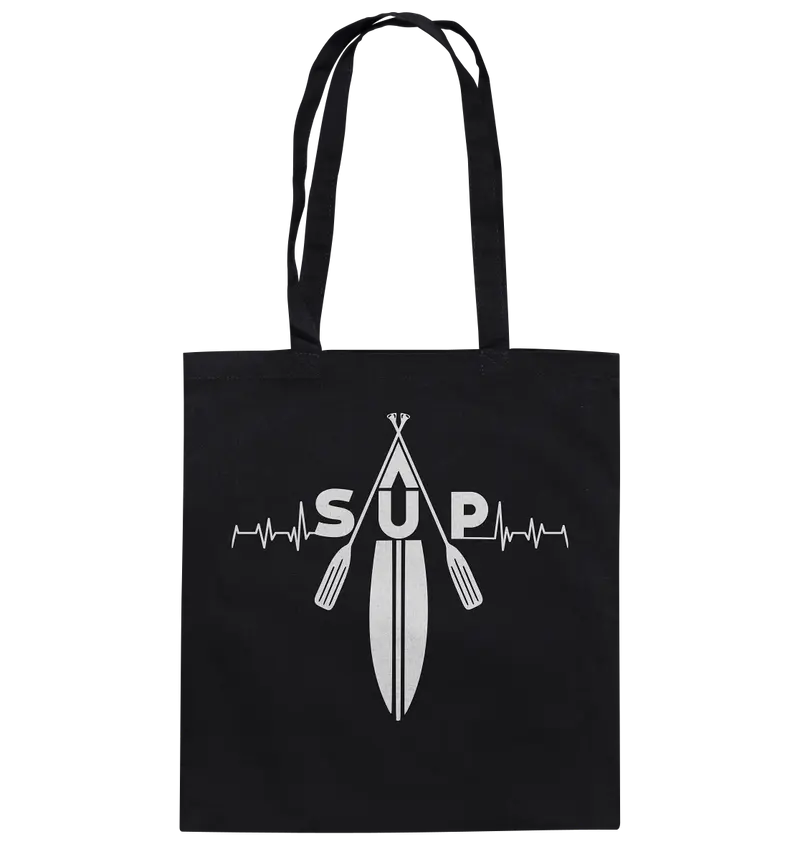 SUP Heartbeat clean Schrift - Baumwolltasche