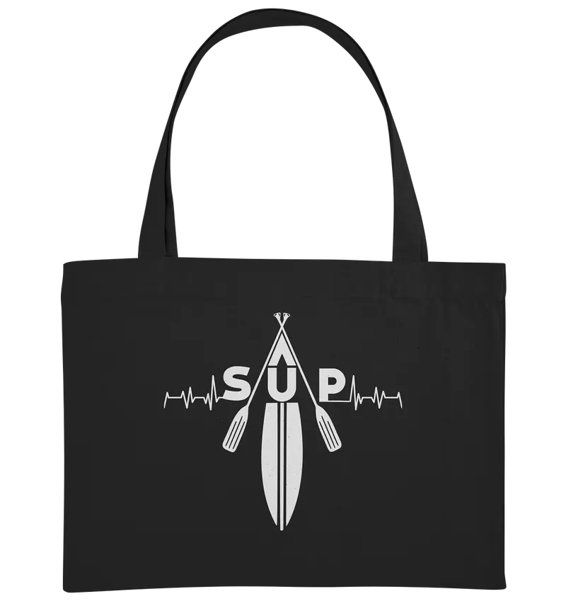 SUP Heartbeat clean Schrift - Organic Shopping-Bag