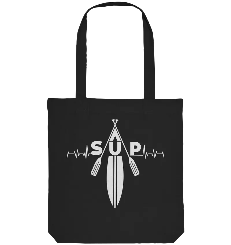 SUP Heartbeat clean Schrift - Organic Tote-Bag