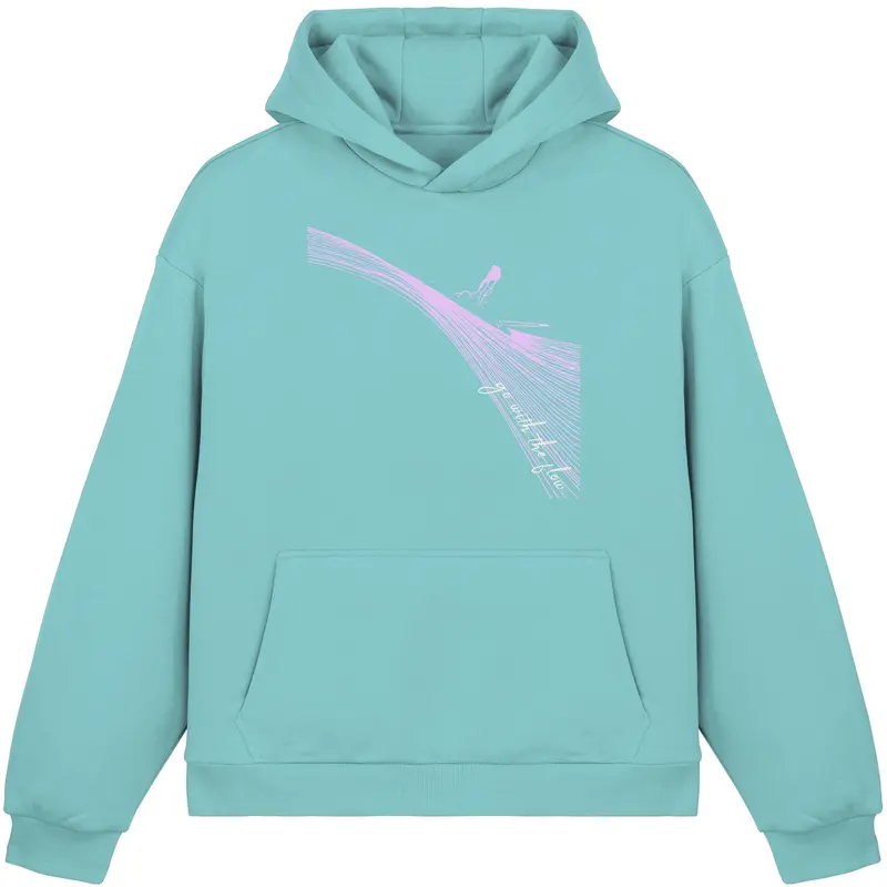Surfgirl-go withe flow - Fluffy Boxcut Hoodie