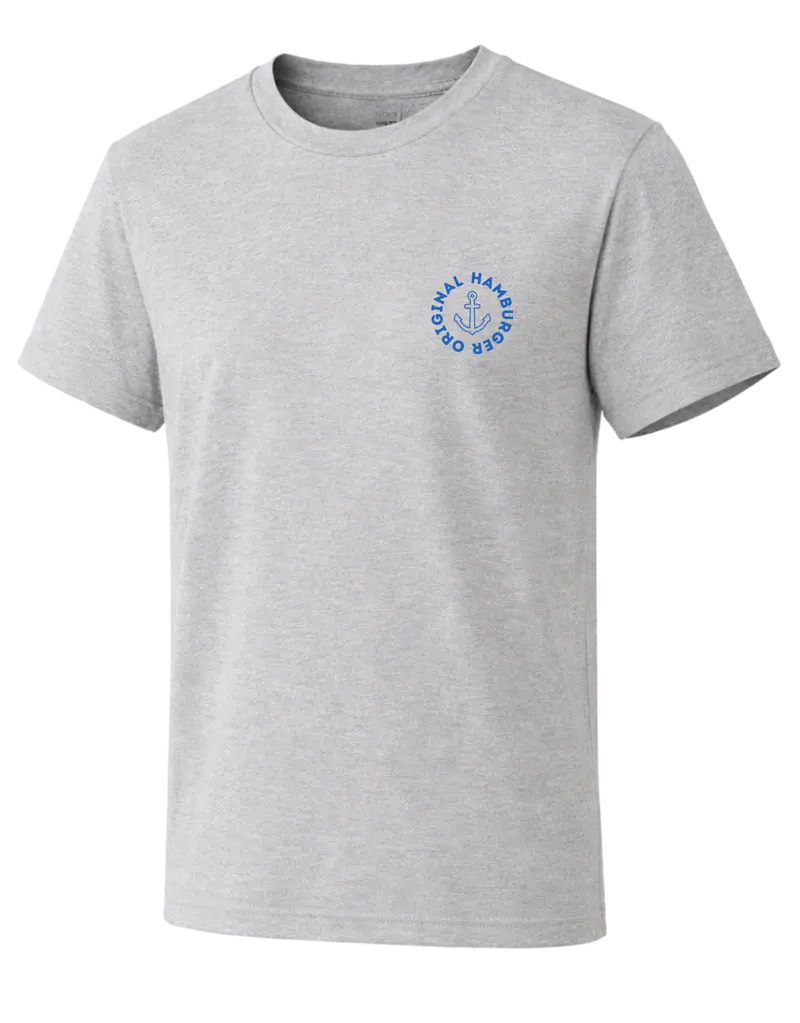 T-Shirt Hamburger Original Anker Print royal linke Brust