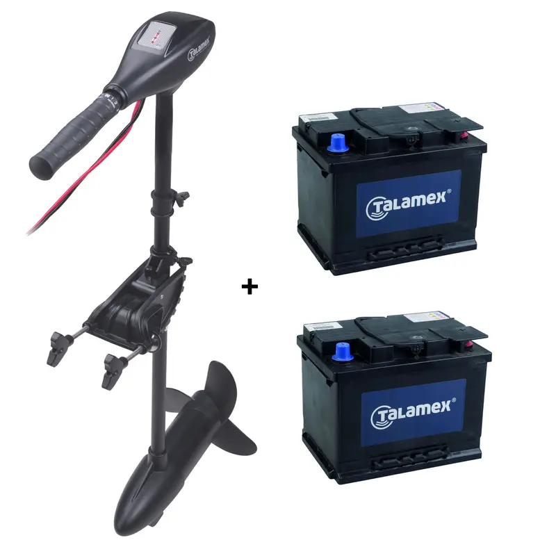 Talamex Elektromotor Setangebot für Schlauchboote und Boote TM30 - TM86 inklusive 100Ah Batterie