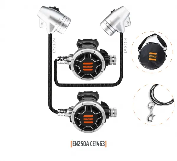 Tecline V2 TEC1 DIR-Set Economy Atemregler Set Optimal für Doppelgeräte