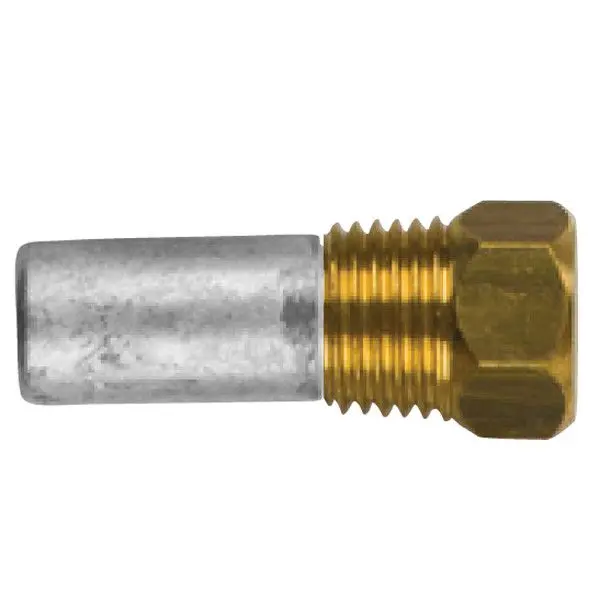 Tecnoseal Zinkanode für Lombardini-Kühlwasser – 1/4″, Ø 18 mm, L 10 mm mit Aufnahme