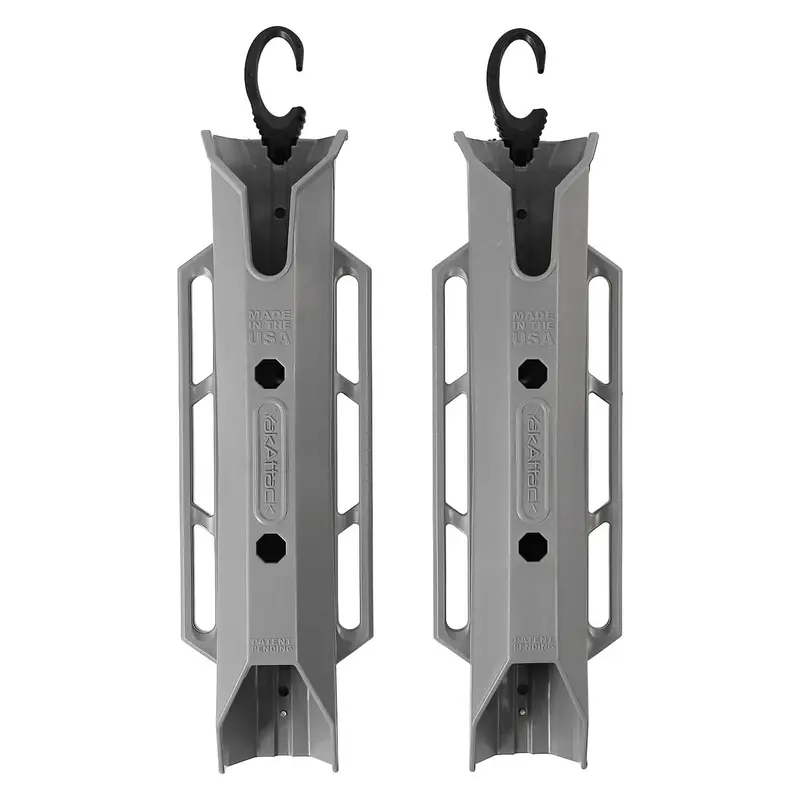 TetherTube Rod Holder- Two Pack with Mounting Hardware, Battleship Grey